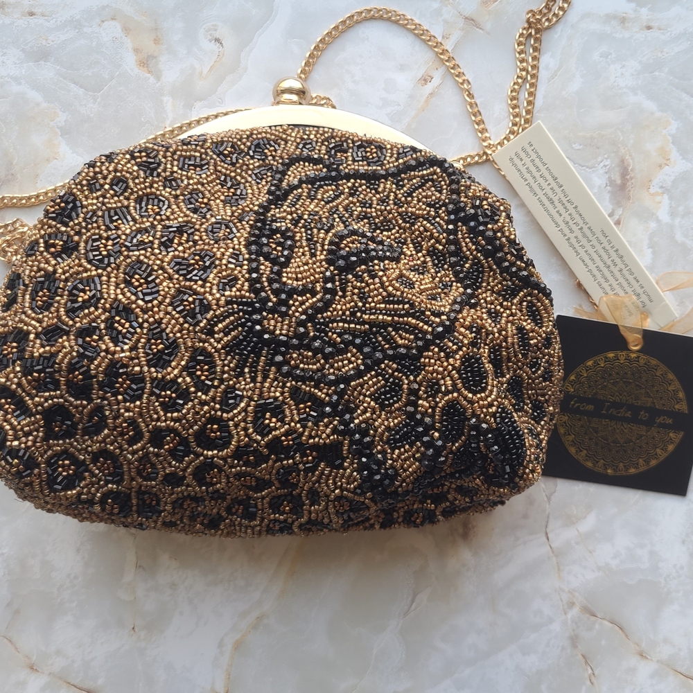 Rare! From India to You Cheetah Clutch Purse